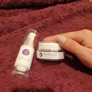 Restoring eye serum and lifting skin cream